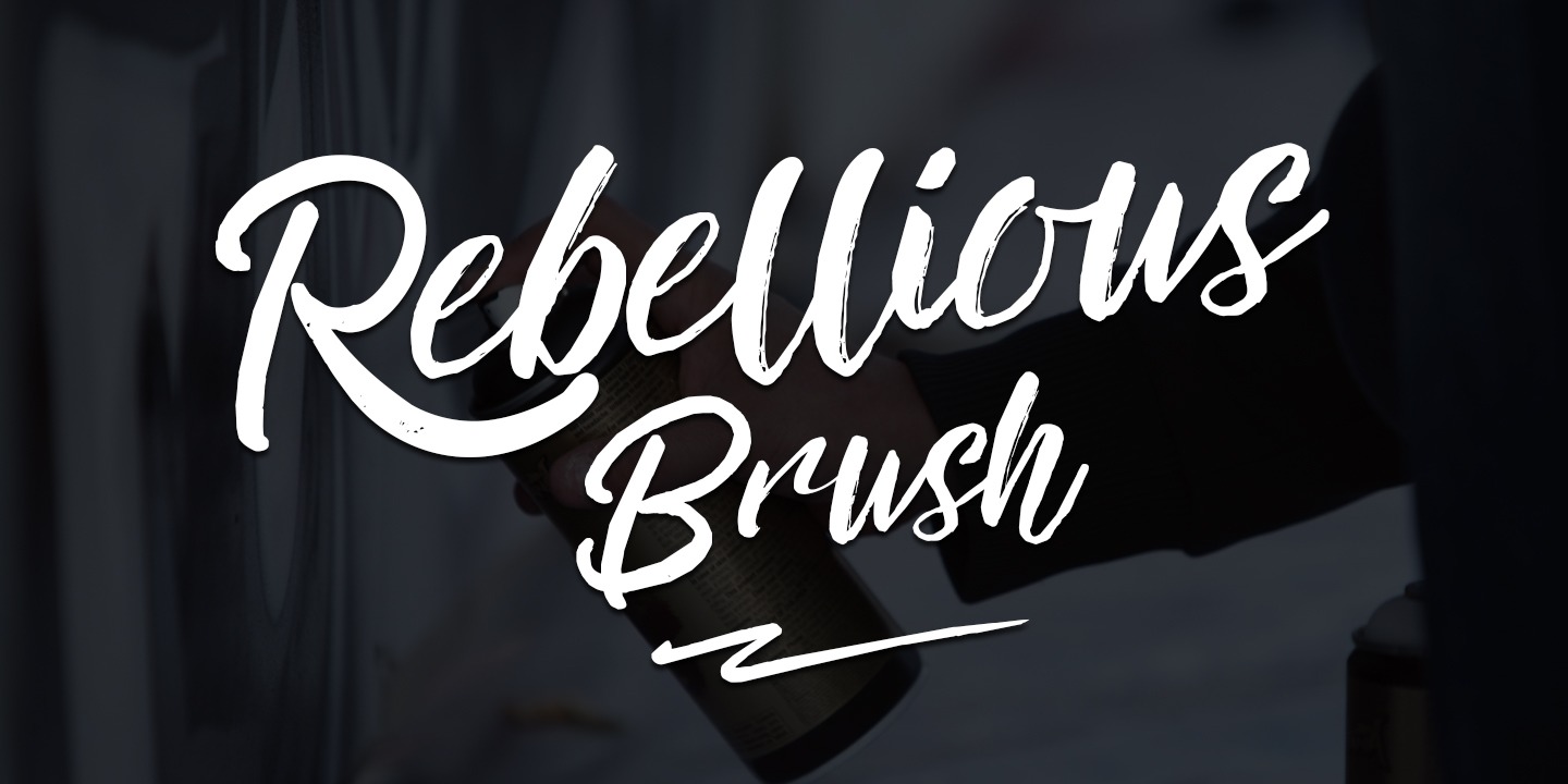 Ejemplo de fuente Rebellious Brush #1